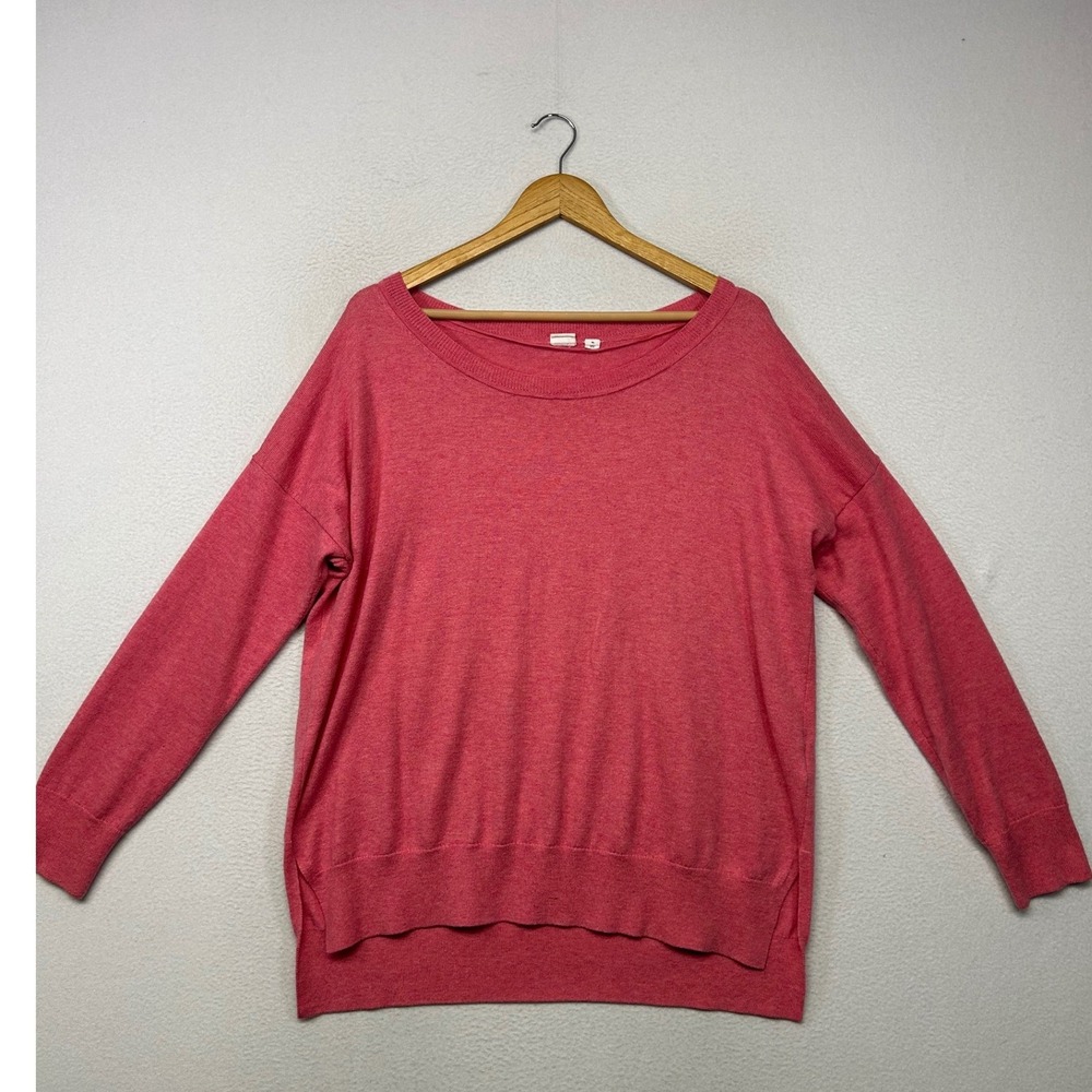 Casual Minimalist Gap Women XL Pink Merino Wool Blend Pullover Sweater Soft